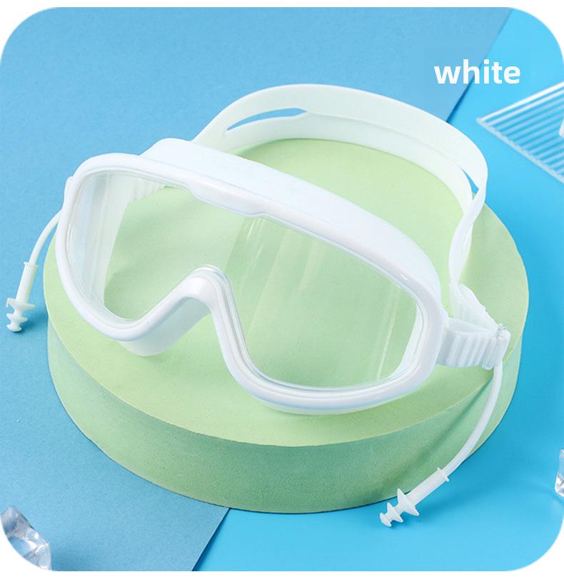 High-Definition Waterproof & Fog-Proof Adult Swim Goggles with Transparent Large Frame