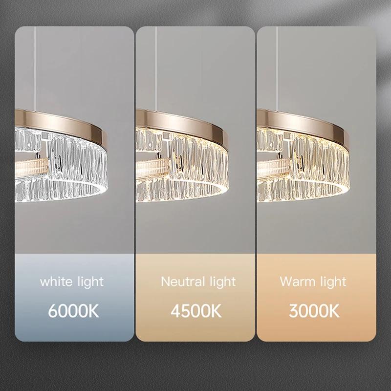Nordic Design Luxury Living Room chandeliers Bedroom Dining Room Pendant Light Gloss Lamp Room Decoration Ring Lighting Fixture