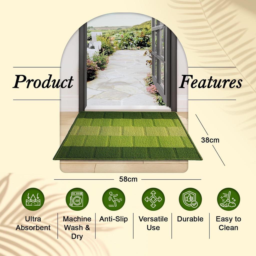 Anti Slip Front Door Mat|(38x58cm) Living Room Rug for Entrance Door| Polypropylene Floor Mat for Home |Essential Small Rug for Office,