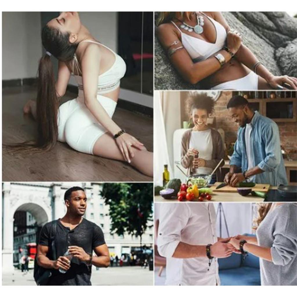 Tiger Eye Bracelet 8mm Tiger"s Eye Black Stone Beads Stretch Cord Bracelet Adjustable Double Layer