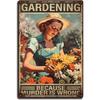 Gardening Because Murder is Wrong Vintage Metal Tin Signs Wall Decor for Home Garden Bars Cafe Clubs Retro Posters Plaque