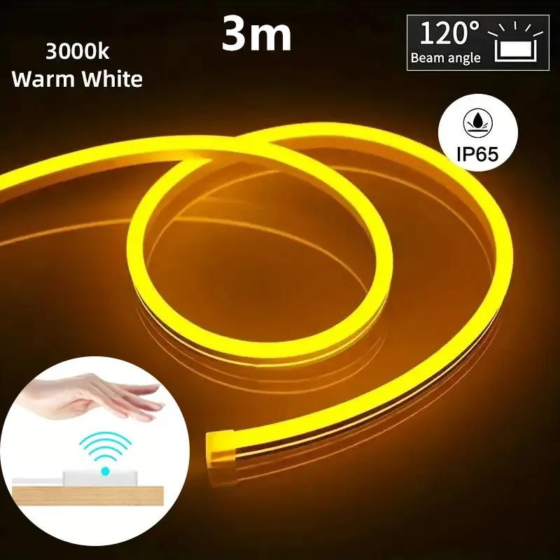 USB 5V LED Neon Light Strip Smart Hand Scan Lamp Motion Sensor Waterproof Flexible LED Neon Tape Lights For Home Room Decor
