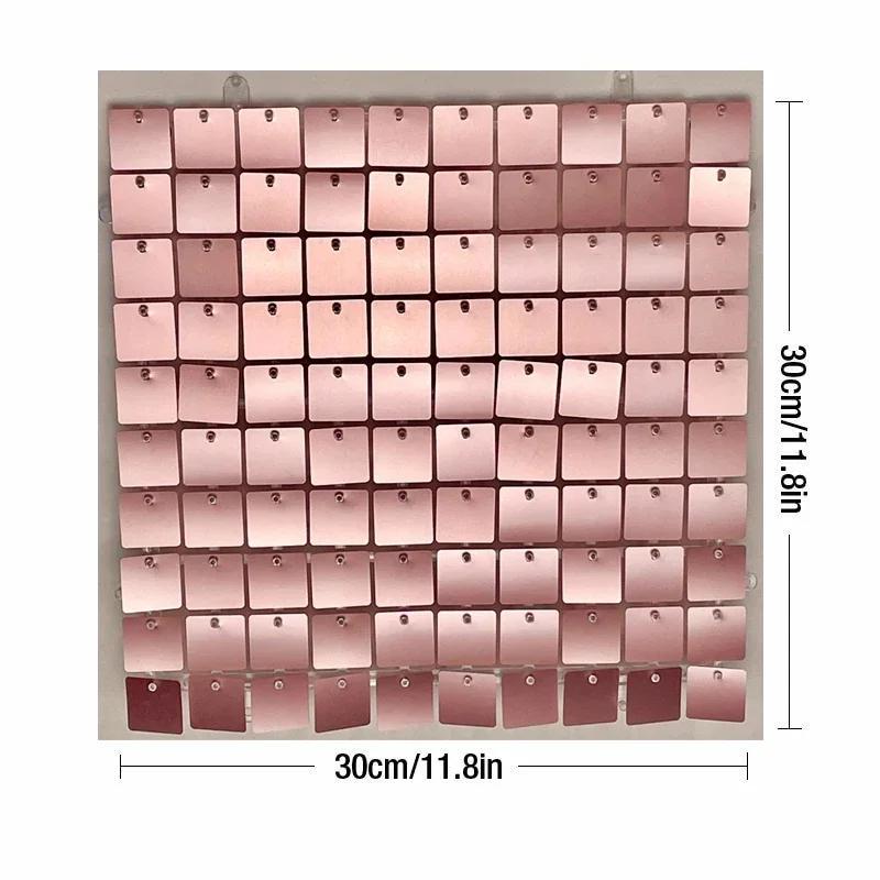 18pcs Golden Sequin Backdrop Panels for Wedding Party Baby Shower Background Wall Decor Shimmer Laser Backdrop Curtain Champagne