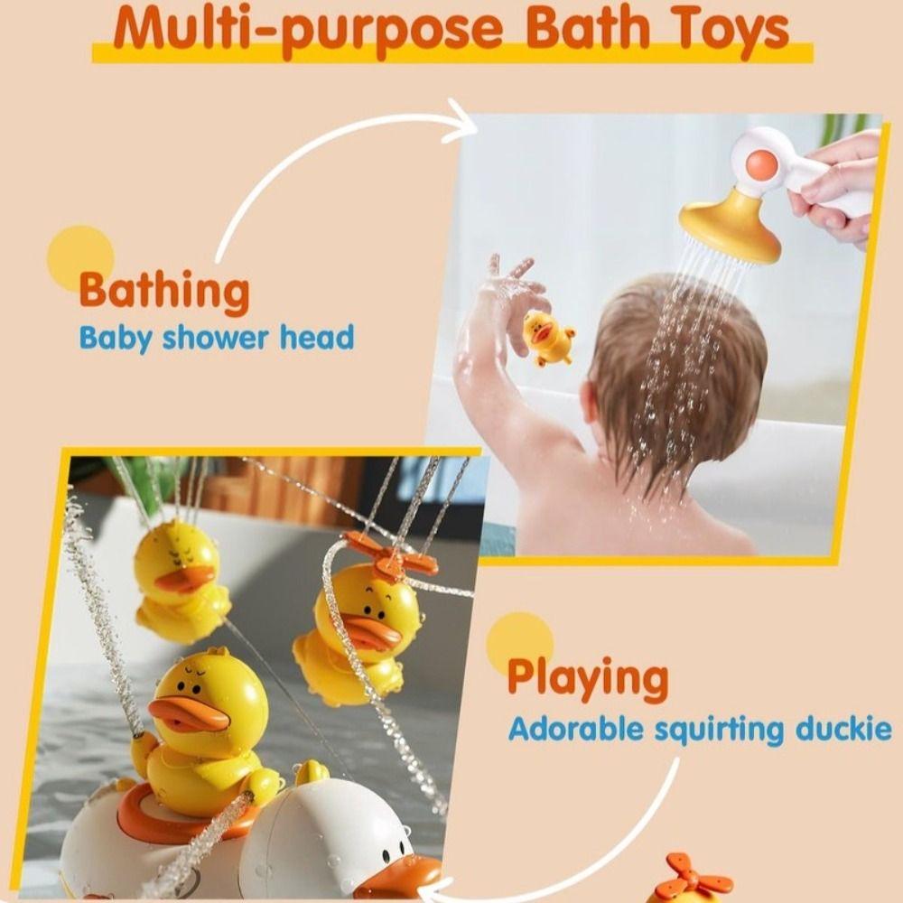 Rotation Bath Shower Head Electric Shower Toy Set Fun Baby Bath Water Toys  For Bathtub