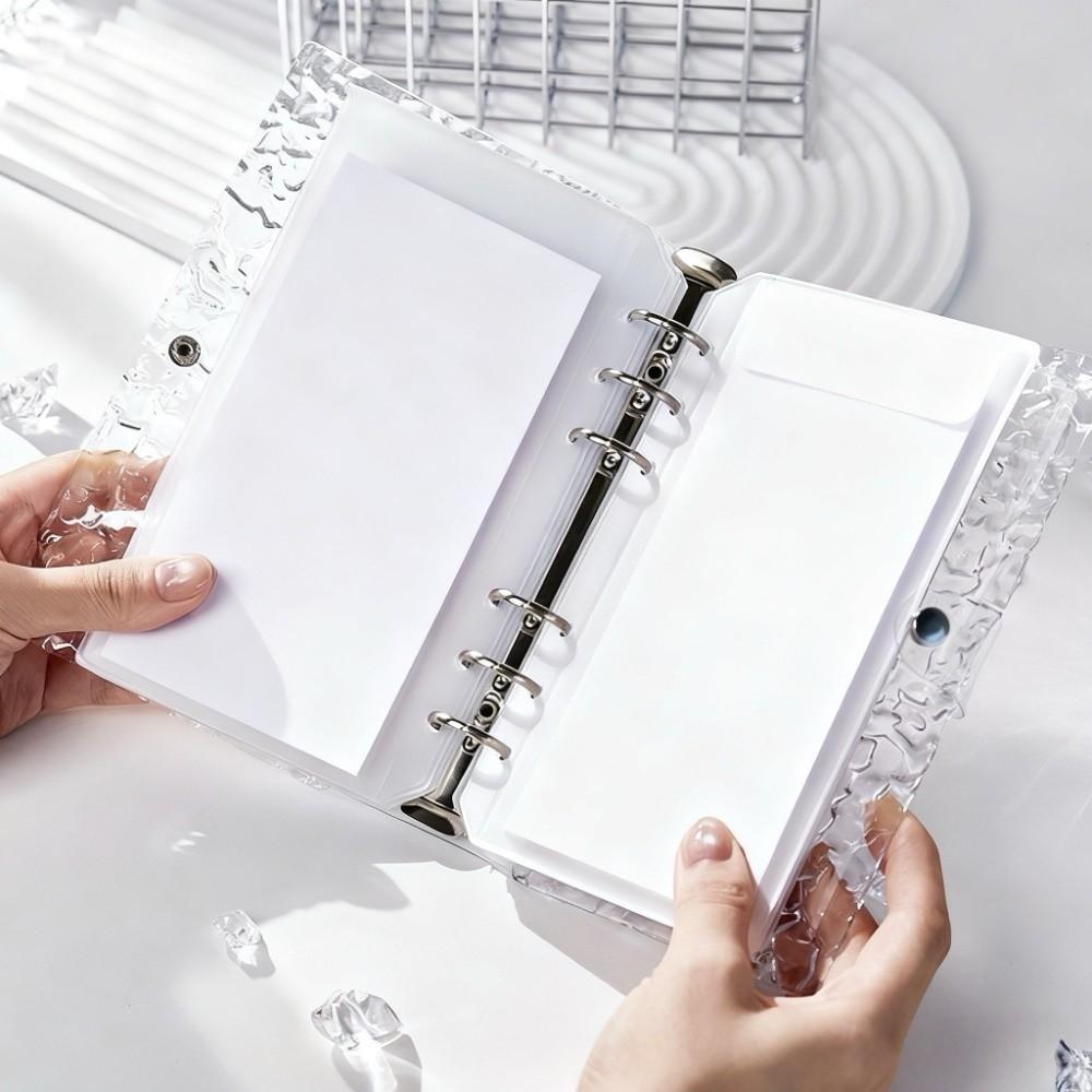 Transparent Acrylic Water Ripples Money Saving Book Korean Style Savings Binder Financial Tool