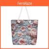 Bohemian Cotton Linen Tote Bag With Sequin And Lace Details For Casual Outings