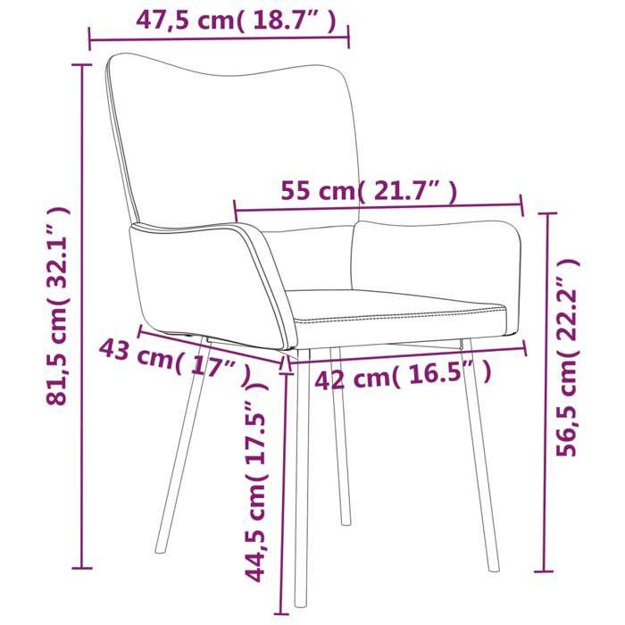 VidaXL 2x Chaises de Salle à Manger Sièges de Cuisine Fauteuils de Salle à Manger Chaises à Dîner Meubles de Cuisine 344804
