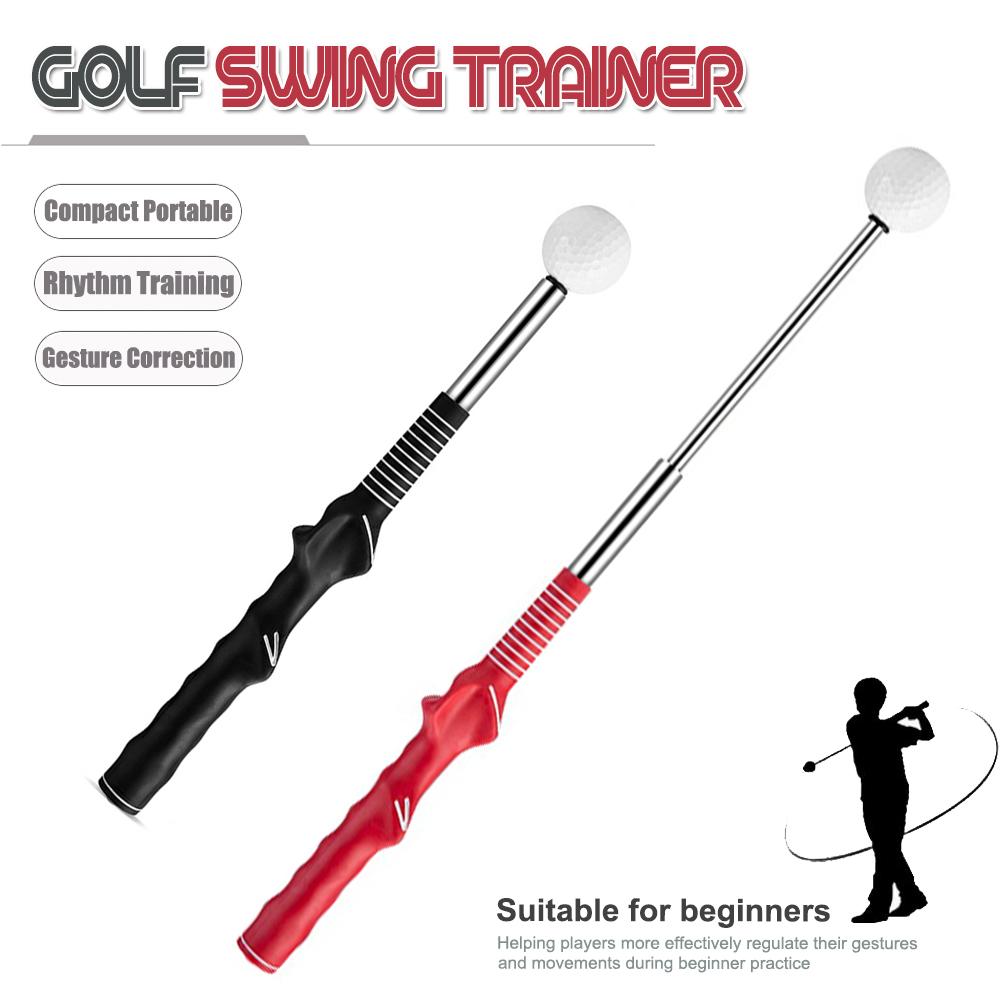 Golf Swing Practice Stick Golf Swing Trainer Retractable Practice Beginner Alignment Gesture Correct Wrist Golf Training Aids