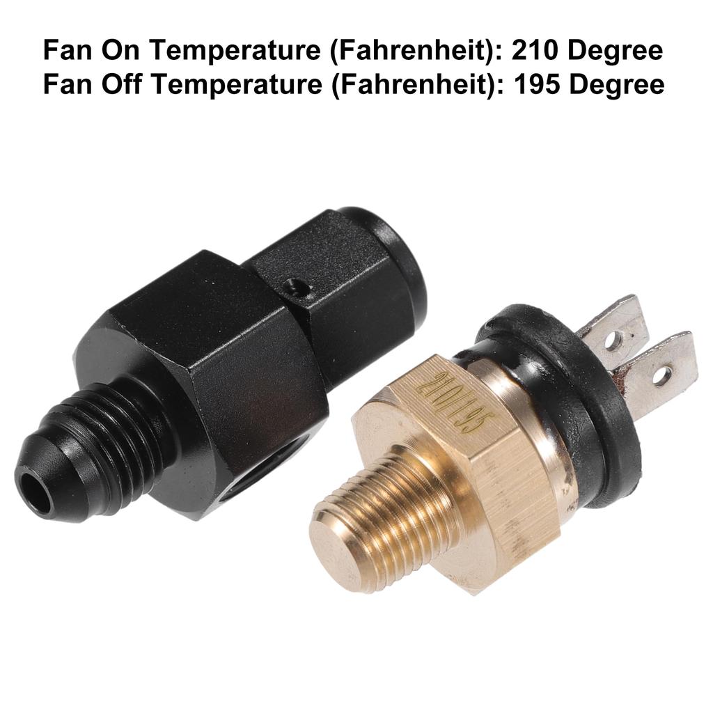 uxcell Automotive Engine Temperature Cooling Fan Switch Fitting Adapter 4AN