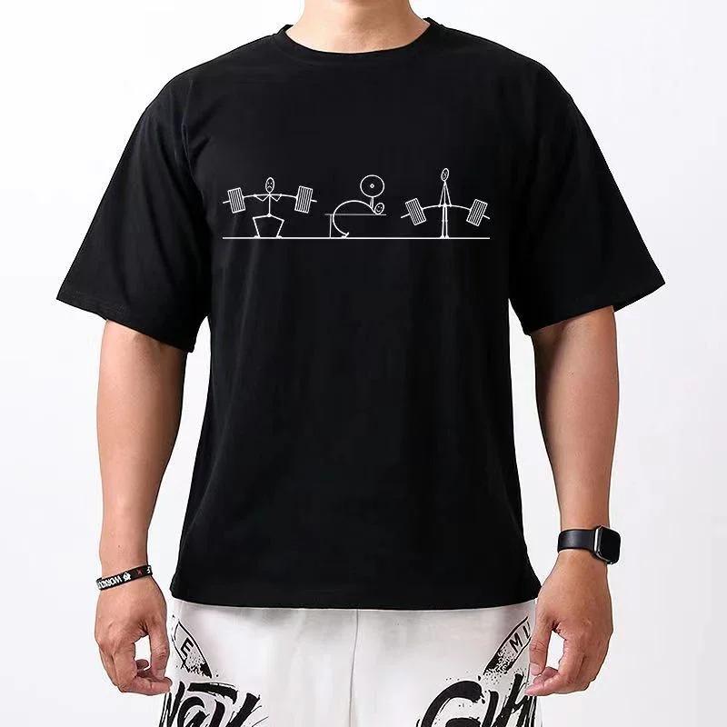 Gym Fun Graphic Print Retro Harajuku Fashion Street Wear Trend Summer Unisex Unisex Universal Crewneck Shortsleeved Tshirt