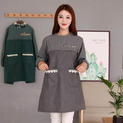 Unisex Extra-Long Oil-Proof Cotton Kitchen Apron, Plus Size, Thickened for Adult Use