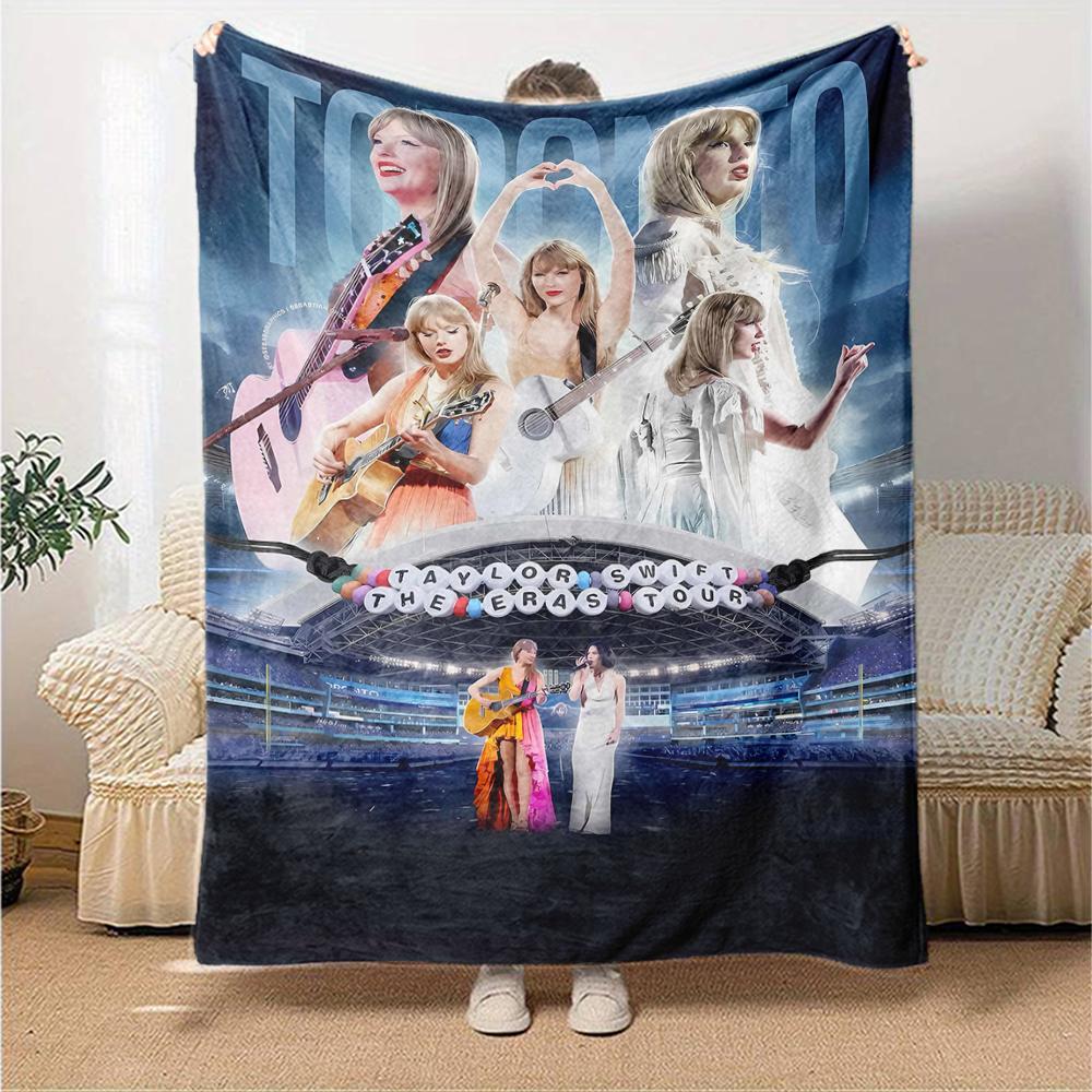 1pc Taylor Swift2 Blanket, Gift, for Men and Women, Soft Blanket, Good for Sofa Bed Couch Travel, Lightweight Flannel Blanket