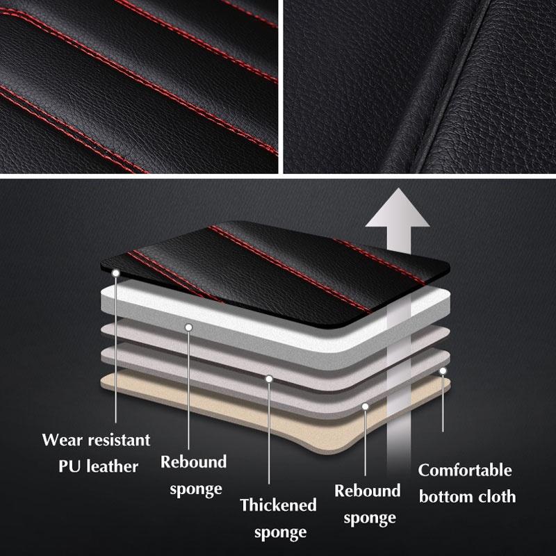 Upgrade PU Leather Full Front Seat Cover – Waterproof, Durable, Breathable – Universal Protector Cushion Pad (Cheap Luxury)