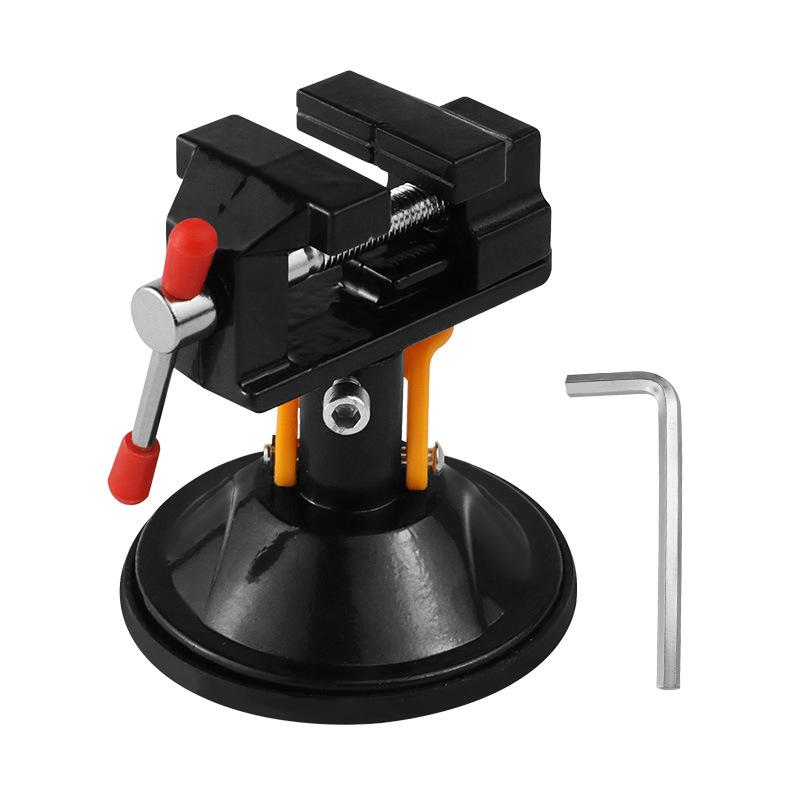 360° Rotatable Suction Cup Mini Bench Vise for Walnut Clamping