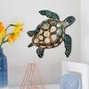 Coastal Sea Turtle Wall Art Ocean Beach Theme Wood Wall Sculpture Vintage Turtle Wall Decor for Living Room Bedroom Bathroom Office