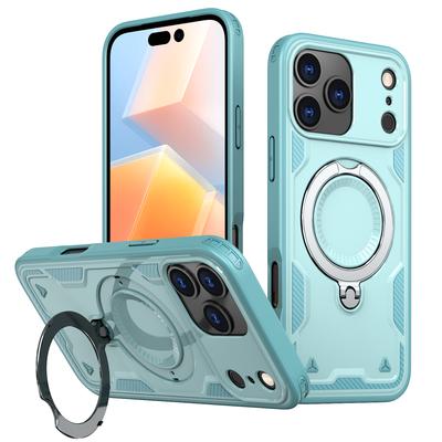 Shockproof Armor Stand Holder Case for iPhone 17 Air 16 16E 15 14 Plus 13 12 11 Pro Max For Magsafe Heavy Duty Cover Capa
