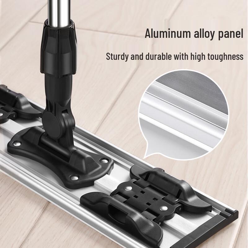 Meiliya Clip-on Flat Mop with 2 Reusable Cloths