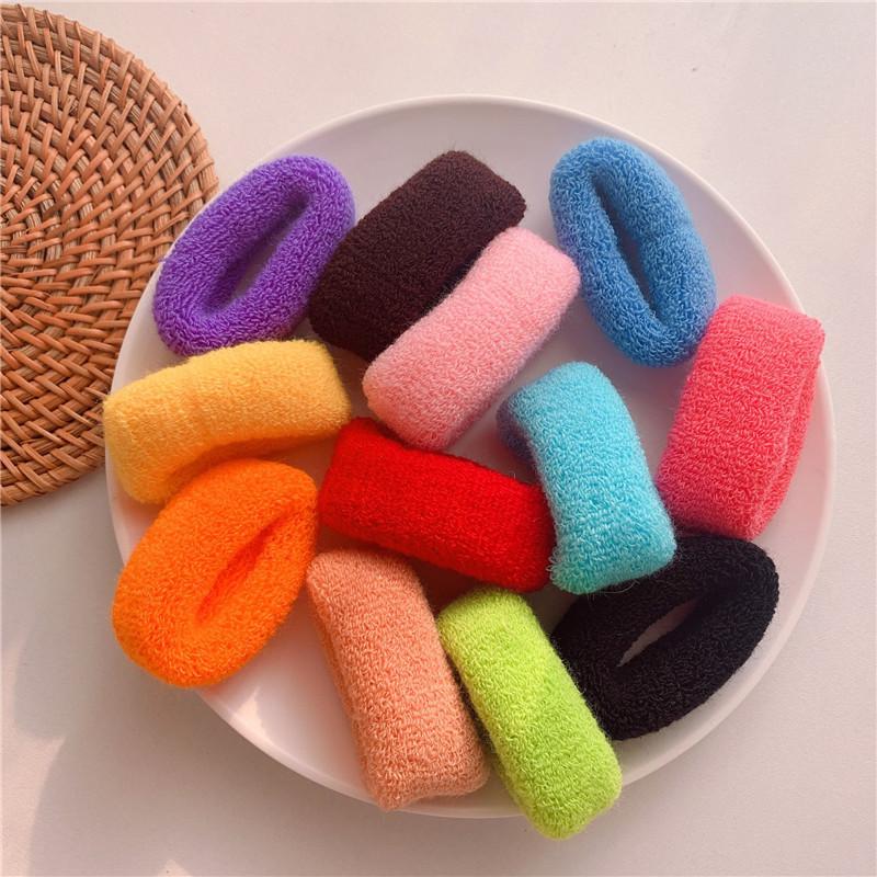 Thick High-Elasticity Seamless Scrunchies for Buns
