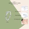 Bamoer 925 Sterling Silver Zircon's Love Finger Ring Women Ring Precious Jewelry Gift