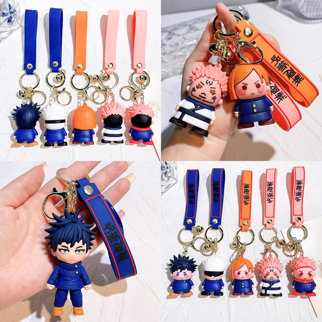 Entzückende Jujutsu Kaisen Schlüsselanhänger Figuren 2024 Gojo Satoru Yuji Itadori Sammlerstücke