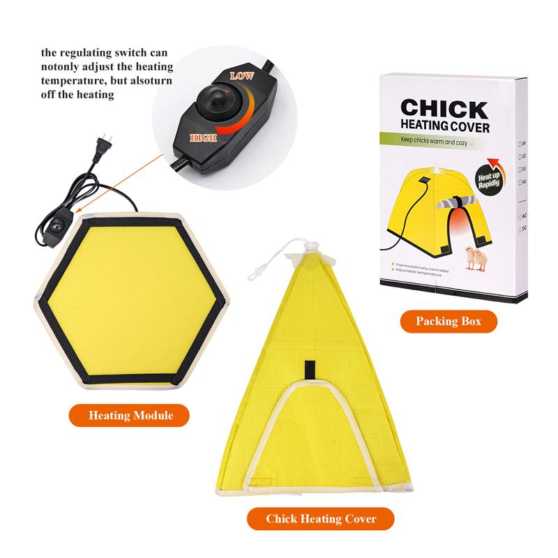 110V/220V New Electric Chick Brooder Heating Cover Chick Cage Heater Chicken Warmer Easy To Install Convenient Time-saving