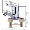 LELSDAN LD5422 Dual-Hole Basin Faucet