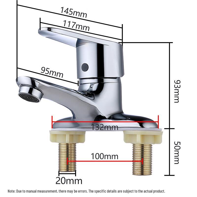 LELSDAN LD5422 Dual-Hole Basin Faucet