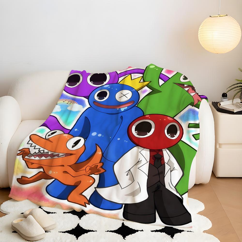 Game R-Rainbow F-Friends Throw Flannel Throw Blanket, Lightweight Cozy, Durable Washable cute Cool