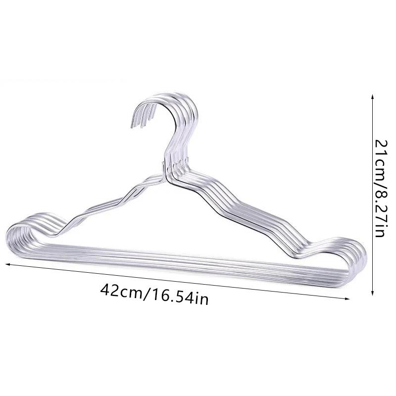 5pcs High-quality Aluminum Suit Hangers, Heavy-duty Metal Hangers, Suitable for Both Dry and Wet Use