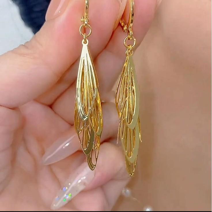 New Chinese Style Long Tassel Wings with Simple and Niche Design, Mosquito Coil, Ear Clip, Earring for Women