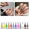 Pack of 12 Quick Dry Nail Art Pens for Professional Salon Use and DIY Home Manicure
