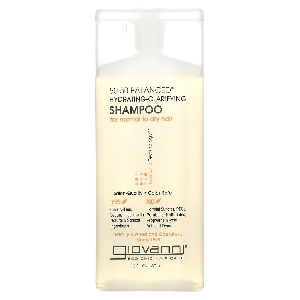 Giovanni 50:Shampooing équilibré, hydratant et clarifiant, pour cheveux normaux à secs, 59 ml (60 ml)