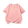 A-Class Children's Pure Cotton Logo T-shirt, Casual Short Sleeve, Loose Fit, Solid Color Uniform for Boys and Girls Summer Wear