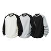 Color-Blocked Drop-Shoulder Round-Neck Comfortable Skin-Friendly Top—Stylish Casual T-Shirt