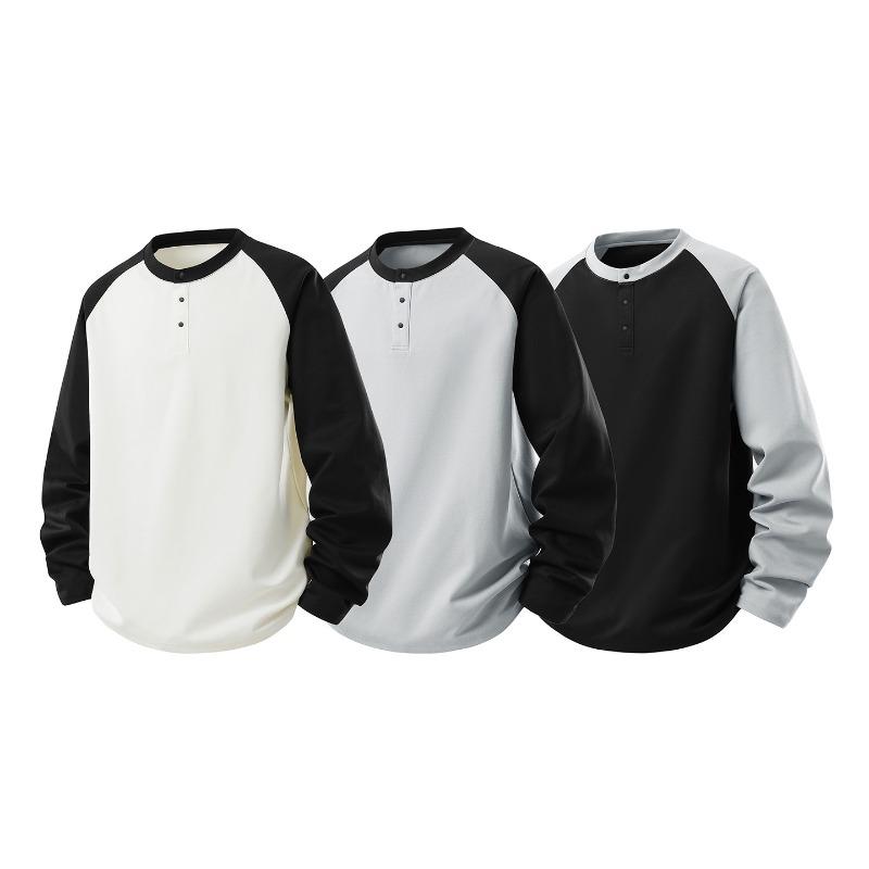 Color-Blocked Drop-Shoulder Round-Neck Comfortable Skin-Friendly Top—Stylish Casual T-Shirt