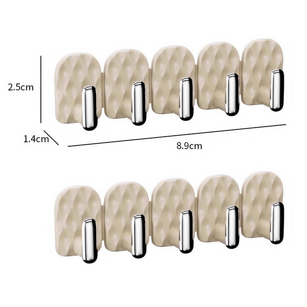 Detachable Mini Adhesive Hooks - No-Punch, Traceless, Wall-Mounted for Cabinet or Door Back Storage