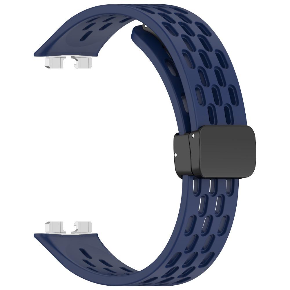 Silikon Uhrenarmband Ersatz Magnetische Faltbare Schnalle Armband Atmungsaktives Uhrenarmband für Huawei Band 10 9 8