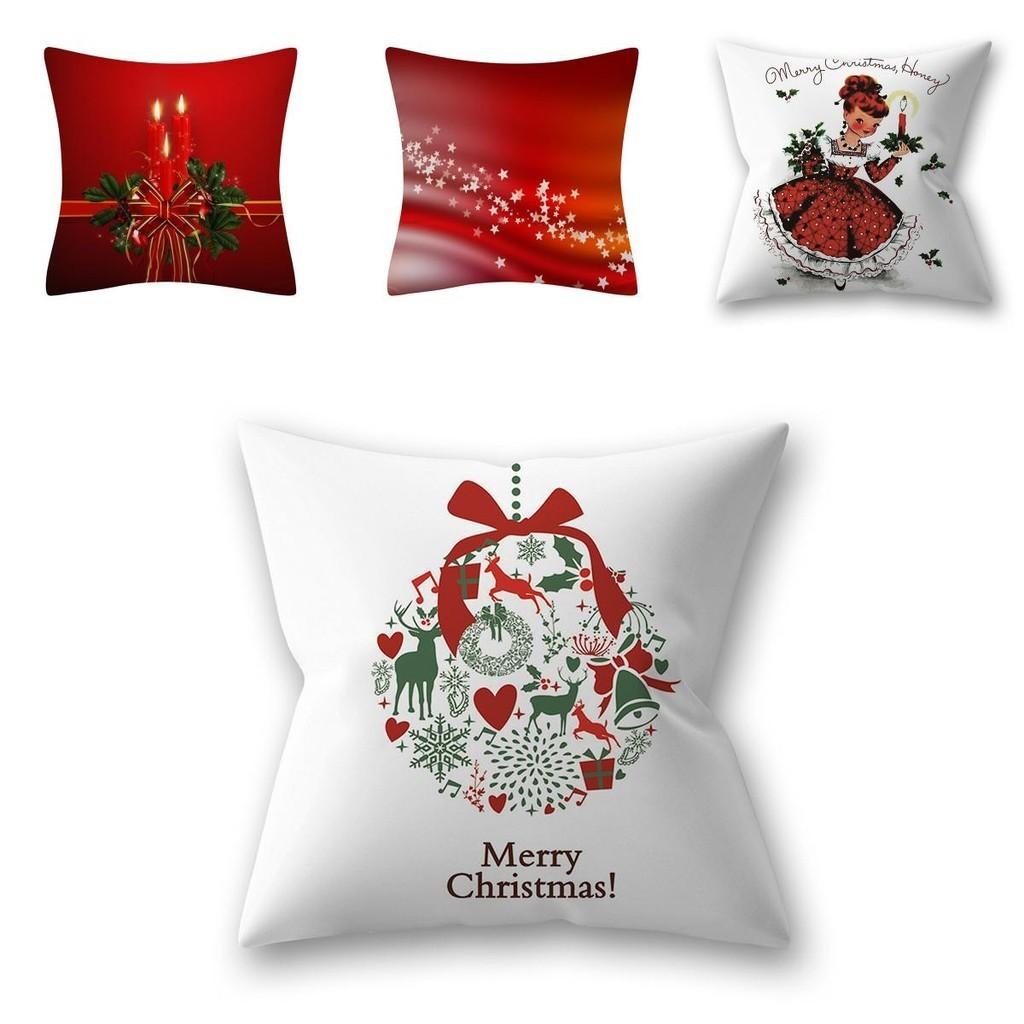 Vibrant Christmas Themed Decorative Cushion Cover For Festive Home Decor 18x18