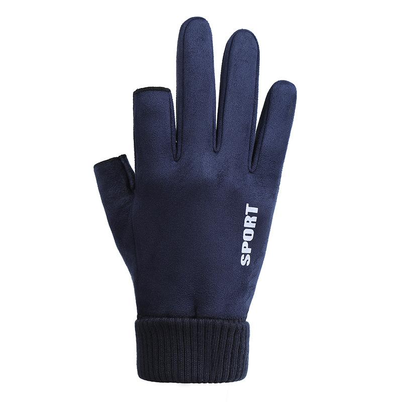 Herbst- und Winterhandschuhe für Damen und Herren Wildleder Paare Takeaway Radfahren Outdoor-Sport Plus Samt Touchscreen Warme Handschuhe