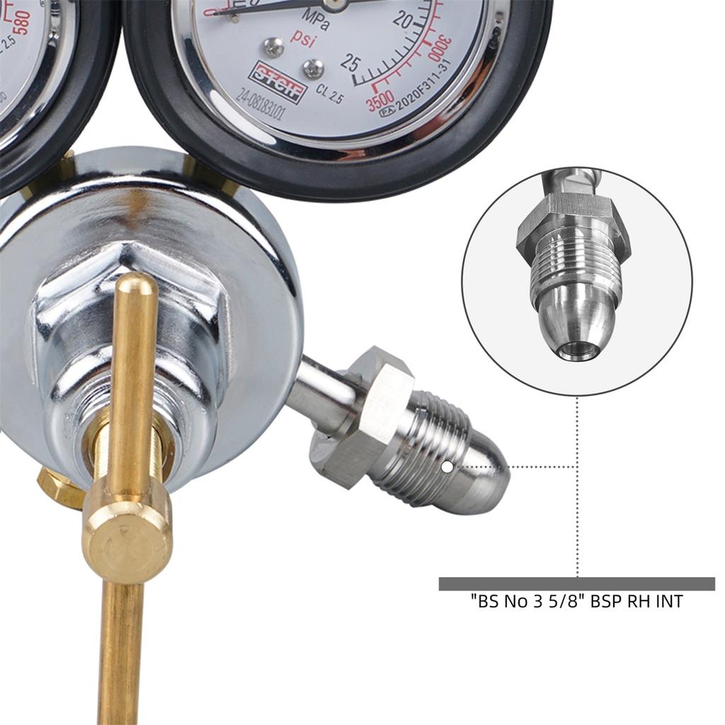 Motorcycle Powersports Nitrogen Shock Fill Tool With 600 PSI Nitrogen Regulator BS No 3 5/8" BSP RH INT For Yamaha KTM Honda ATV