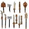 MOC Medieval Weapon Knight Building Block Accessories Character Helmet Hat Academic Gown Axe Sword Shield Brick Toy Gift K073