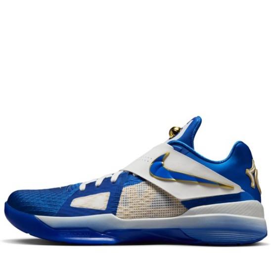 Nike Zoom KD 4 The Real MVP 'Hyper Royal' FZ3540-400 Men's Blue White Gold
