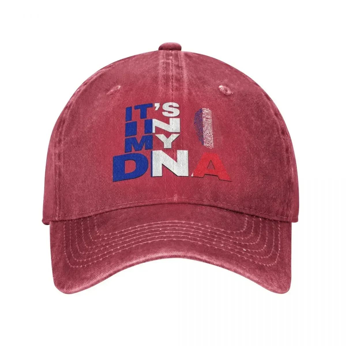 

France Is In My Dna Baseball Cap French Flag Unisex Adult Sun Visors Hip Hop Hats Summer Casual Hiking Fishing Baseball Caps One Size