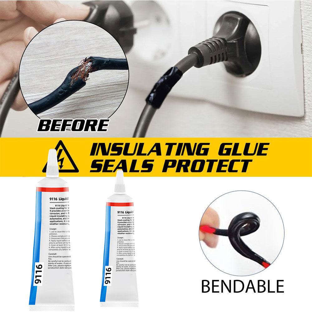 15/60 Flüssiges Isolierband, Wasserdichter Isolierkleber, Elektrischer Drahtkabel-Reparaturkleber, Flüssige Isolierpaste, Dichtmittel-Werkzeug