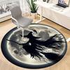 1pc Moon Witch Office Round Area Rug, Under Office Chairs Bedroom Living Room Home Decor, Room Deco, Available in Various Sizes