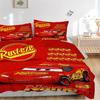 Custom Name Rusteze Race Car Print 3Pcs Bedding Set Duvet Cover With 2 Bedro Pillowcase Home Birthday Gift