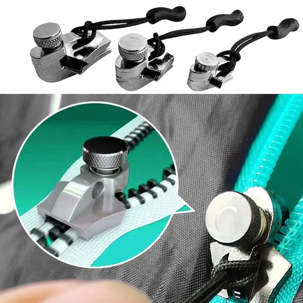 Durable 3 Different Size Zipper Repair Kit Replacement Bad Buckle Universal Zipper Head DIY Slider Teeth Suitcase Zipper Head