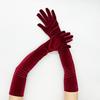 Women Velvet Long Gloves Retro Elbow Length Gloves 1920s Flapper