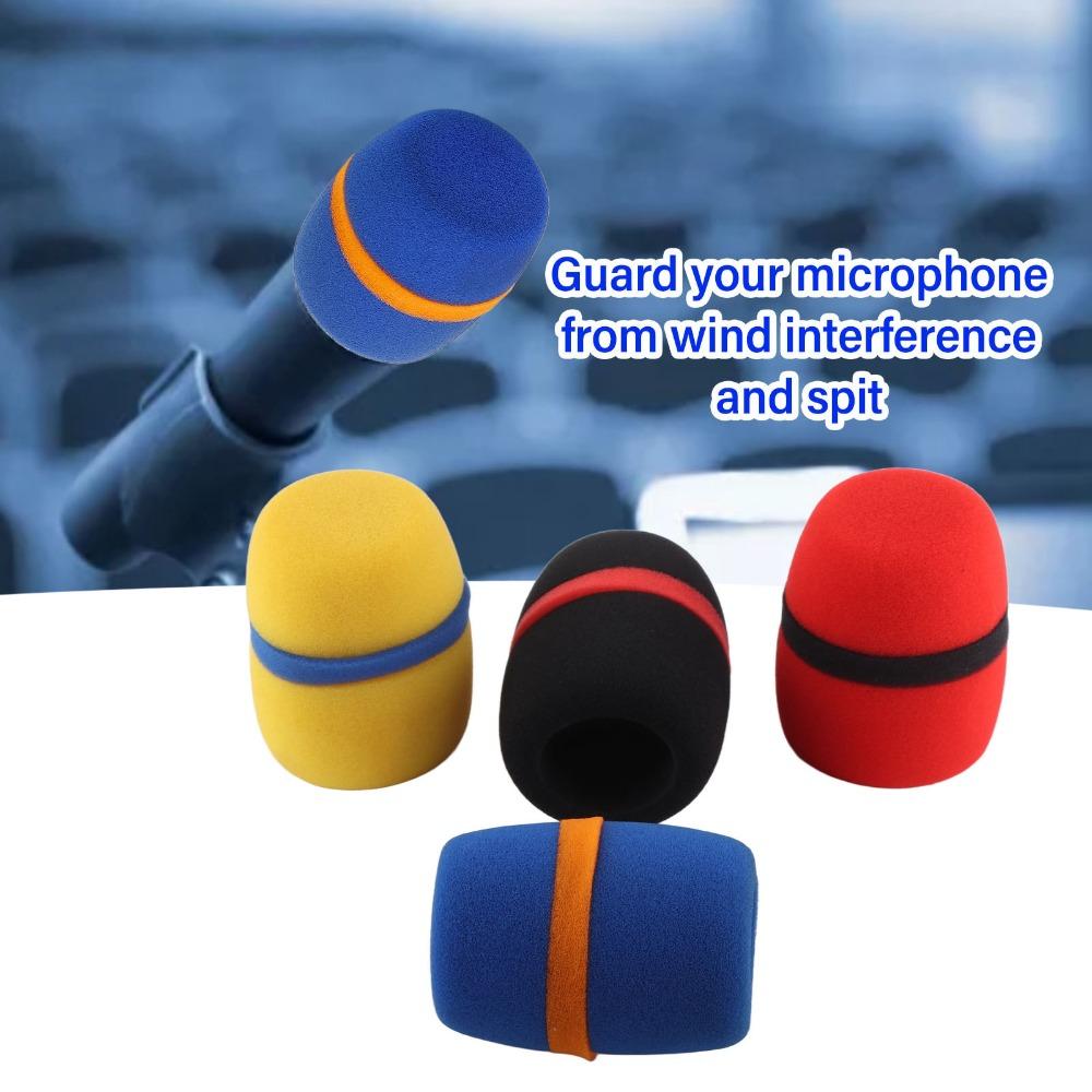 5PCS Multi-Color Microphone Windscreen High Density Sponge Sponge Mic Cover Vocal Recording