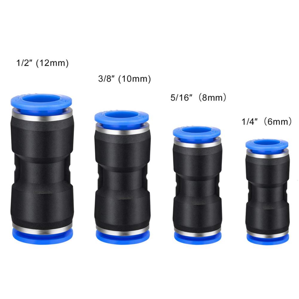 40 Pcs Connector Straight Push Connectors Pneumatic Connect Fitting Air Line Quick Hose Tool For 6/8/10/12mm Outer Diameter Pipe